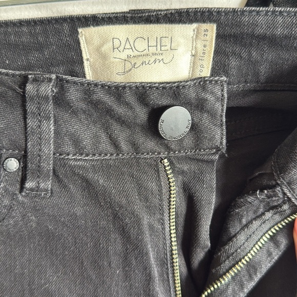 RACHEL ROY Crop Flare Silver Studded Black Denim Pants 25 - Picture 9 of 9